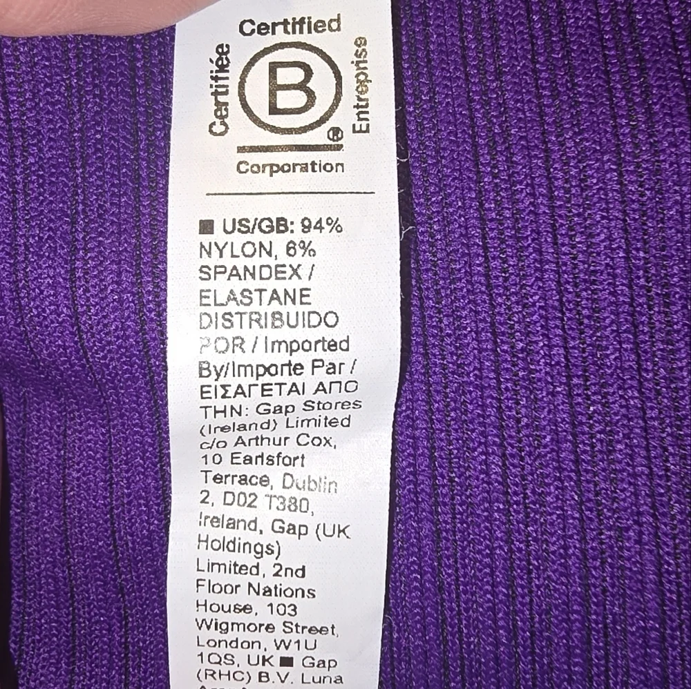 NWOT Athleta Elemental Tight Legging Essential Flurry Purple Black Women's L - Picture 7 of 8